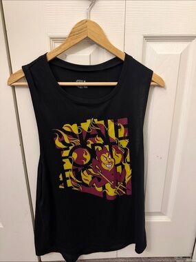 NWOT Black Arizona State University ASU Sleeveless Muscle Tee